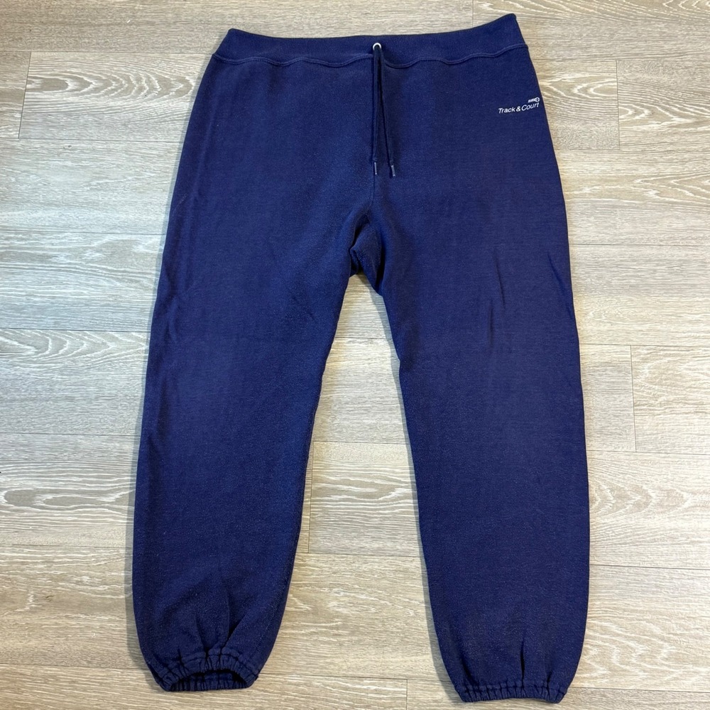 Vintage Track & Court Fleece Sweatpants Joggers Navy Blue USA Made XL Tennis